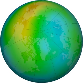 Arctic ozone map for 1981-11